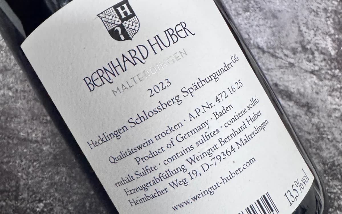 Huber Schlossberg Spätburgunder GG 2023 - image 3
