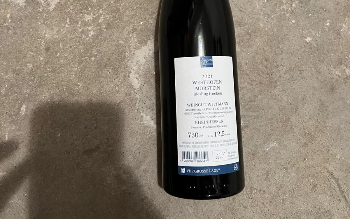 Wittmann Morstein Riesling GG 21 - image 2