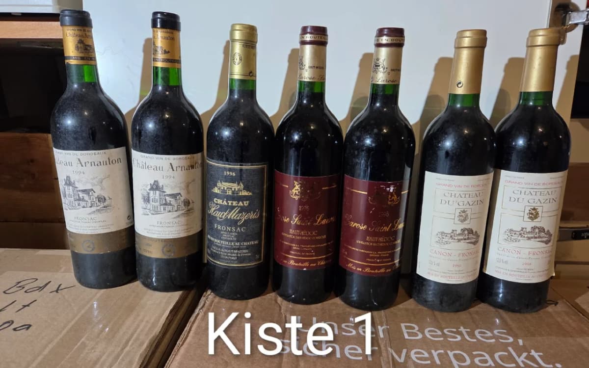 Großes Weinpaket: 60 Flaschen Rotwein (Bordeaux, Rioja u. a. ab 1989) - image 1