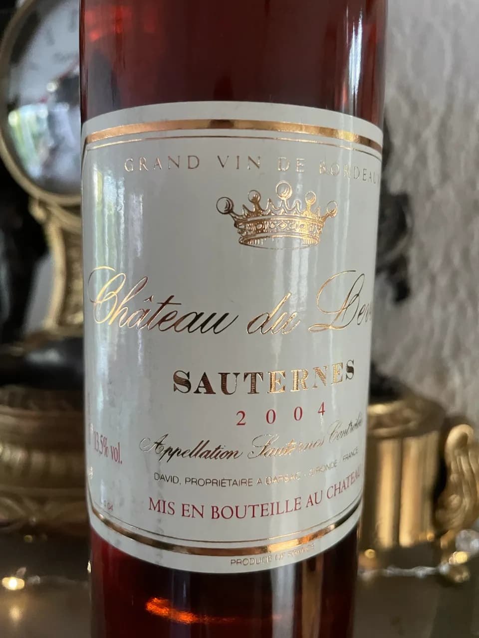chateau du levant sauternes 2004 david proprietaire barsac gironde süsswein - image 2