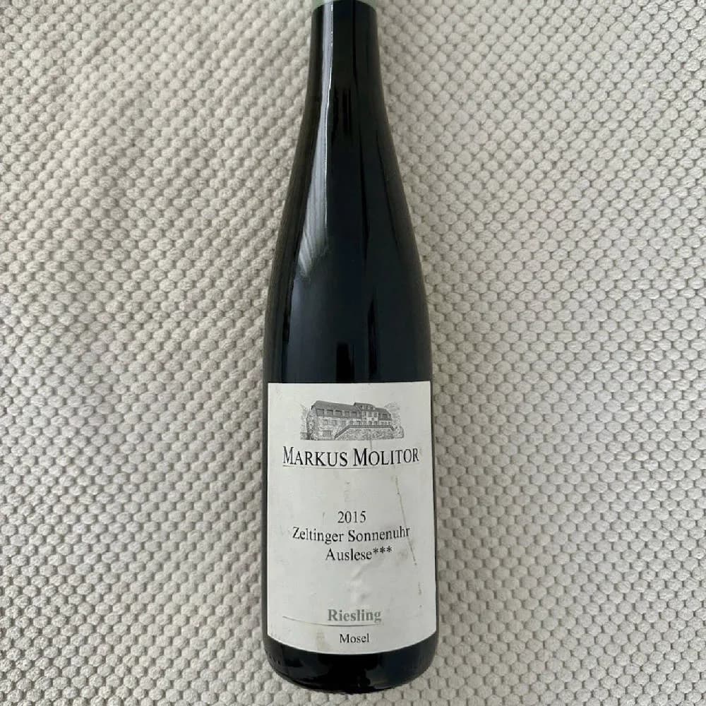 100PP Markus Molitor Zeltinger Sonnenuhr Auslese*** 2015 Grüne Kapsel Riesling - image 2
