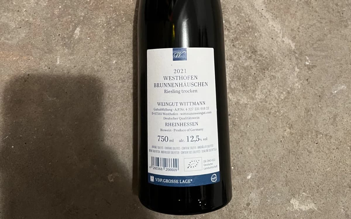 Wittmann Brunnenhäuschen Riesling GG - image 2
