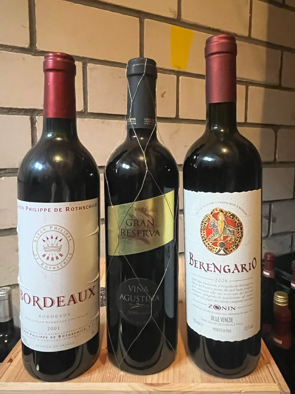 Baron Philippe de Rothschild Bordeaux / Viña Agustina Gran Reserva / Berengario (Zonin) - image 1