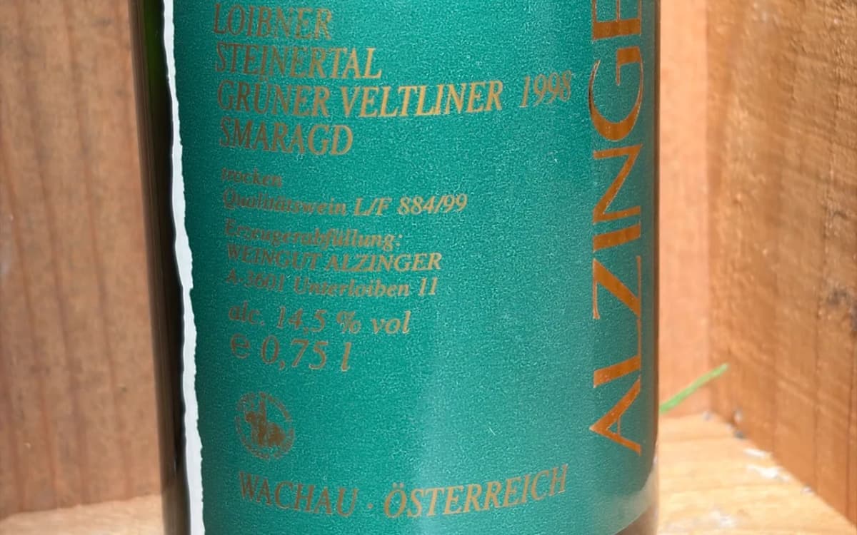 Alzinger Grüner Veltliner Smaragd Steinertal 1998 - image 4