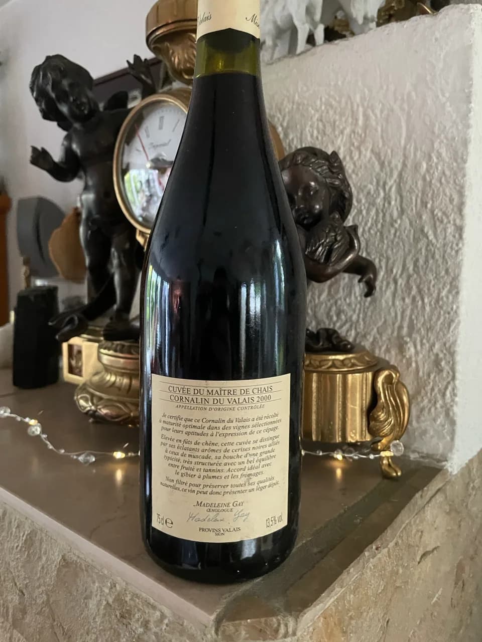 Cornalin du Valais cuvee du maitre de chais sion 2000 madeleine gay 13,5% Rotwein Scheiz RAR - image 3
