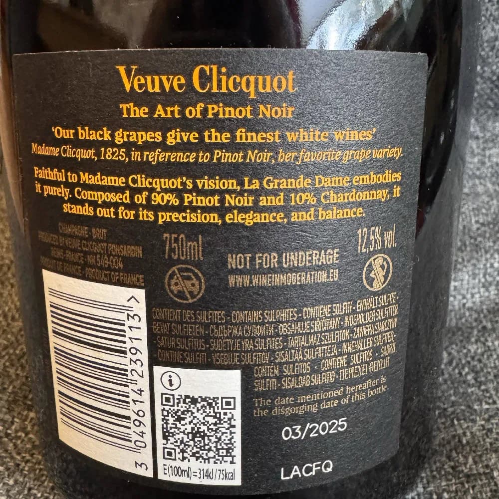 Champagner Veuve Clicquot La Grande Dame 2018 - image 3