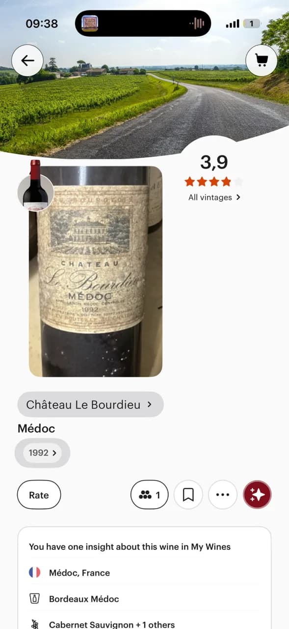 Château Le Bourdieu Medoc 1992 - image 1