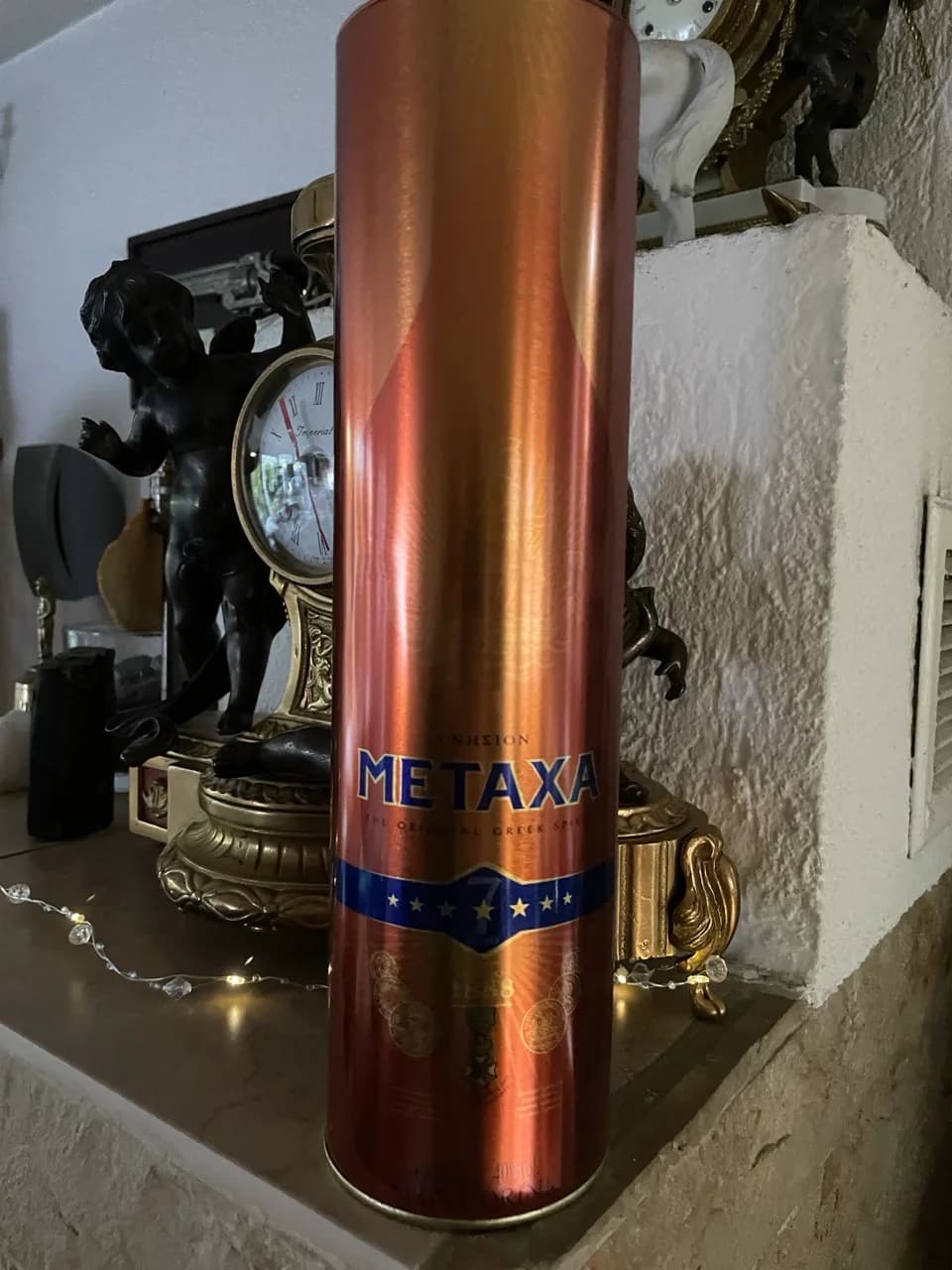 Metaxa 7 Stars Jubiläums Flasche Griechenland Weinbrand Metallbox - image 1