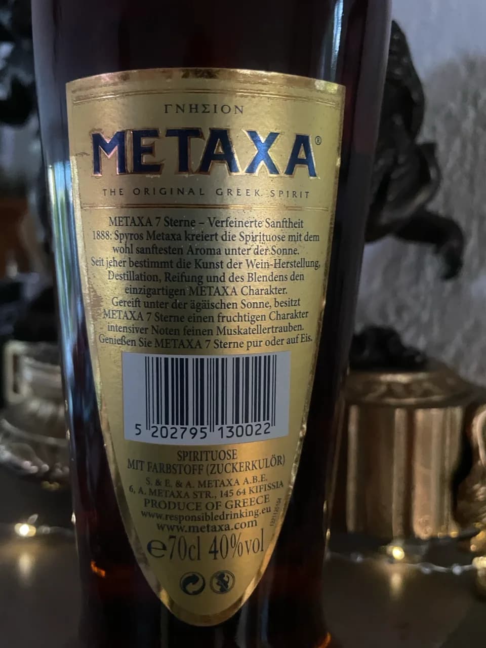 Metaxa 7 Stars Jubiläums Flasche Griechenland Weinbrand Metallbox - image 5