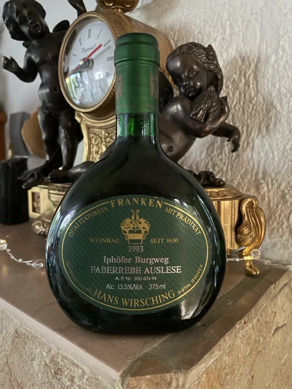 Iphöfer Burgweg Faberrebe Auslese Hans Wirsching 13,5% süsswein franken boxbeutel 1993 - image 7