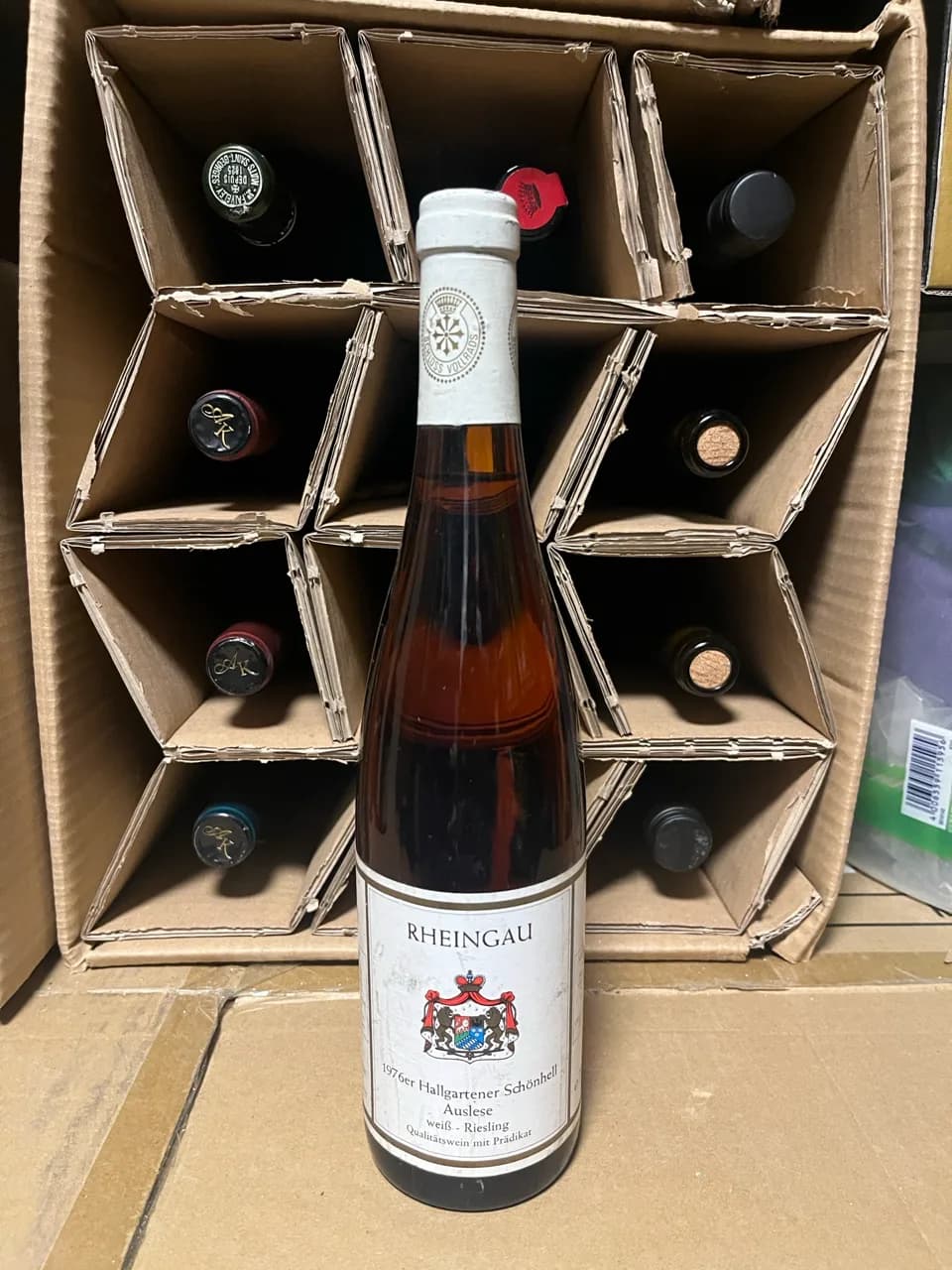 Schloss Vollrads RHEINGAU 1976er Hallgartener Schönhell Auslese - image 1
