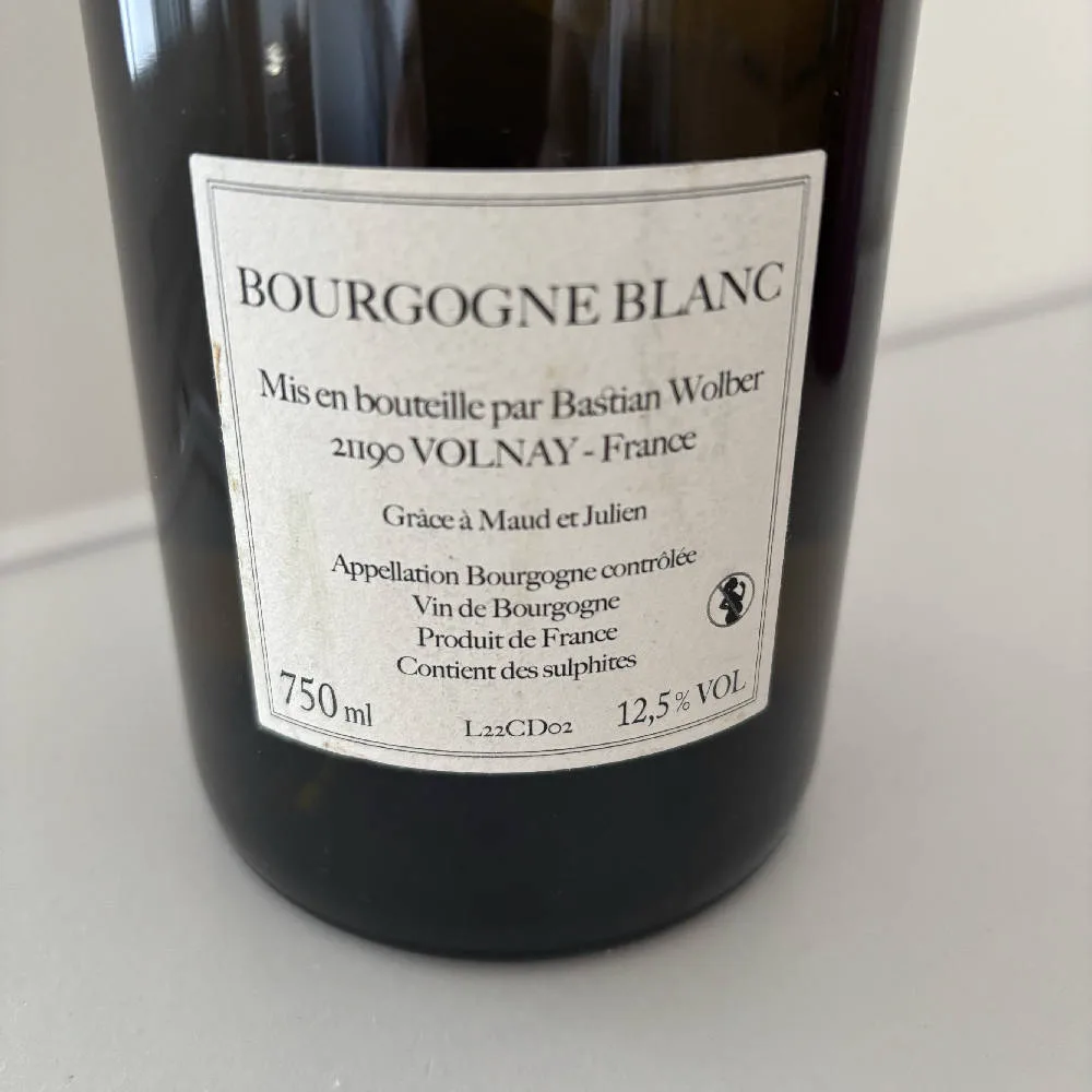 Bastian Wolber Laisse Tomber Bourgogne Blanc 2022 - image 4