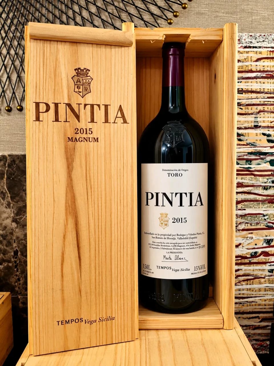Pintia 2015 Magnum 1,5 l – Vega Sicilia – Original-Holzkiste - image 1