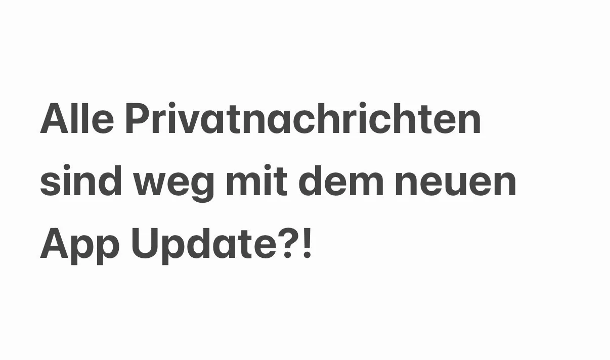 Alle Privatnachrichten sind weg :( - image 1