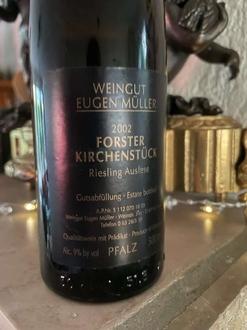 Weingut Eugen Müller Forster Kirchenstück 2002 Riesling Auslese Pfalz 9% Süsswein - image 3