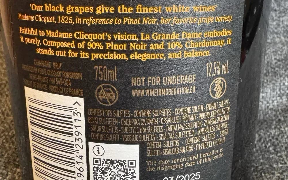 Champagner Veuve Clicquot La Grande Dame 2018 - image 3