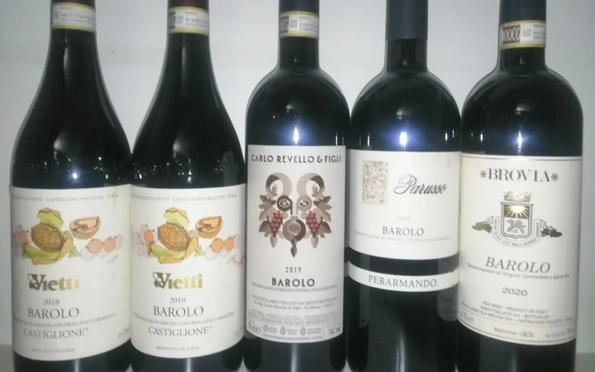 Barolo 5er Set: Vietti, Carlo Revello & Figli, Parusso, Brovia, 2018 bis 2020 - image 1