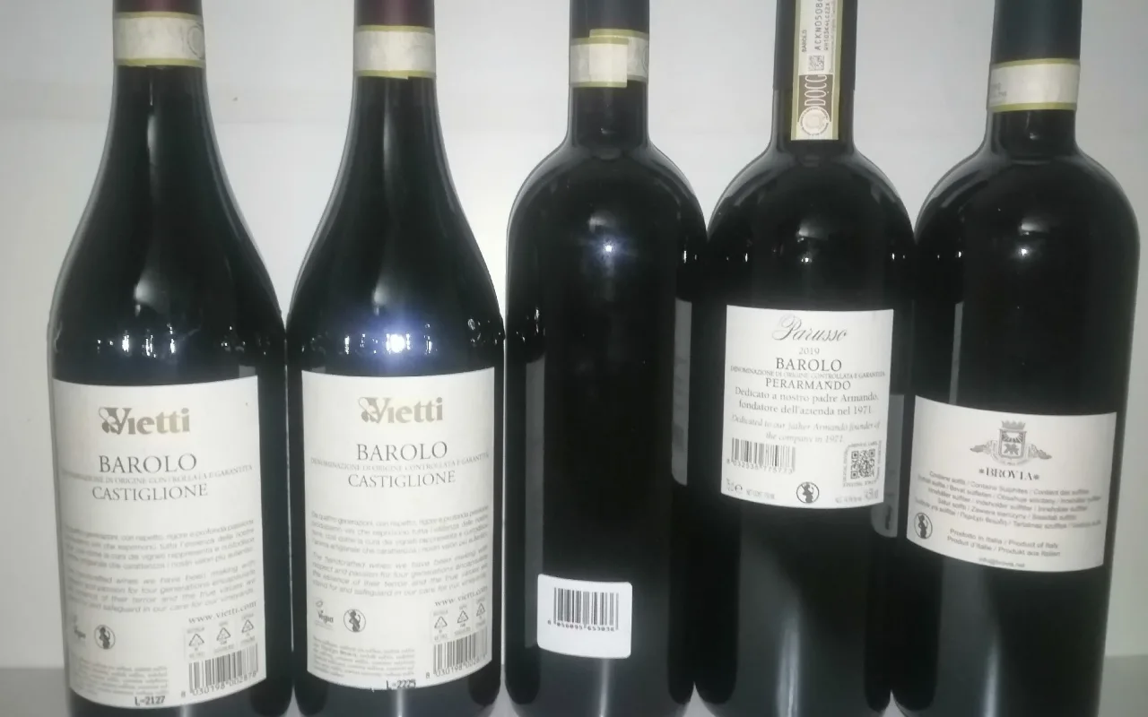 Barolo 5er Set: Vietti, Carlo Revello & Figli, Parusso, Brovia, 2018 bis 2020 - image 2