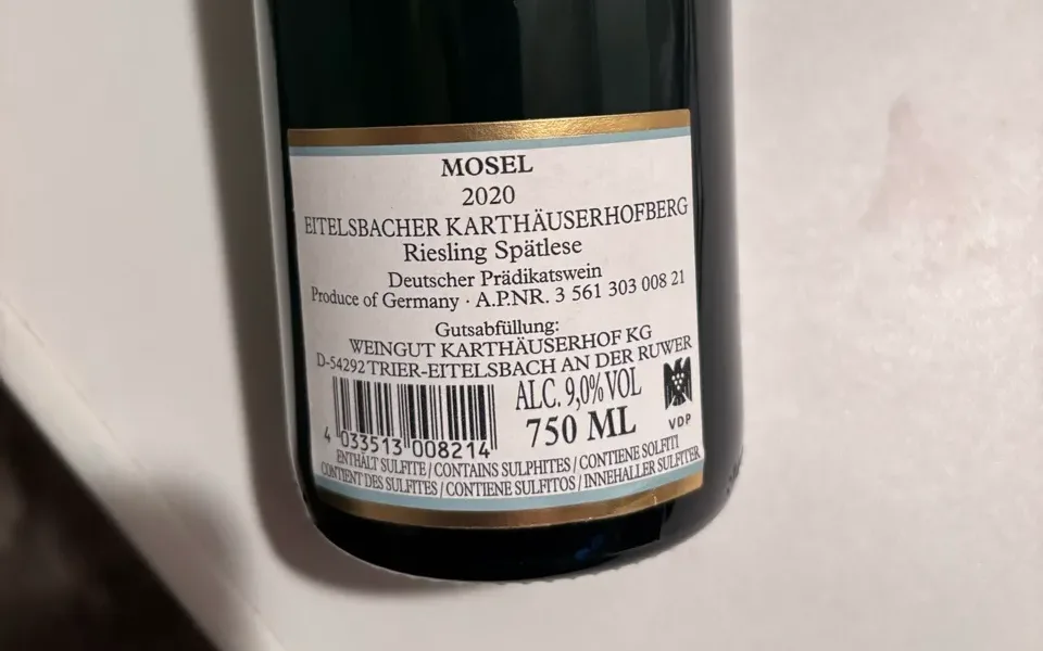 Karthäuserhof - Eitelsbacher Karthäuserhofberg
Riesling Spätlese 2020 - image 2